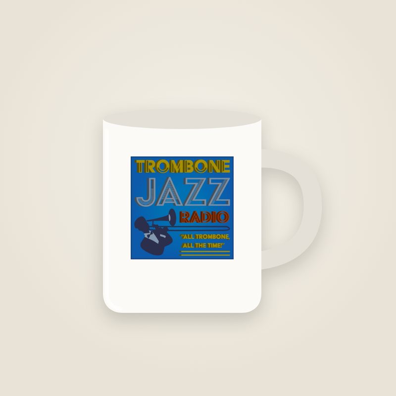 Trombone Jazz Radio Mug: white