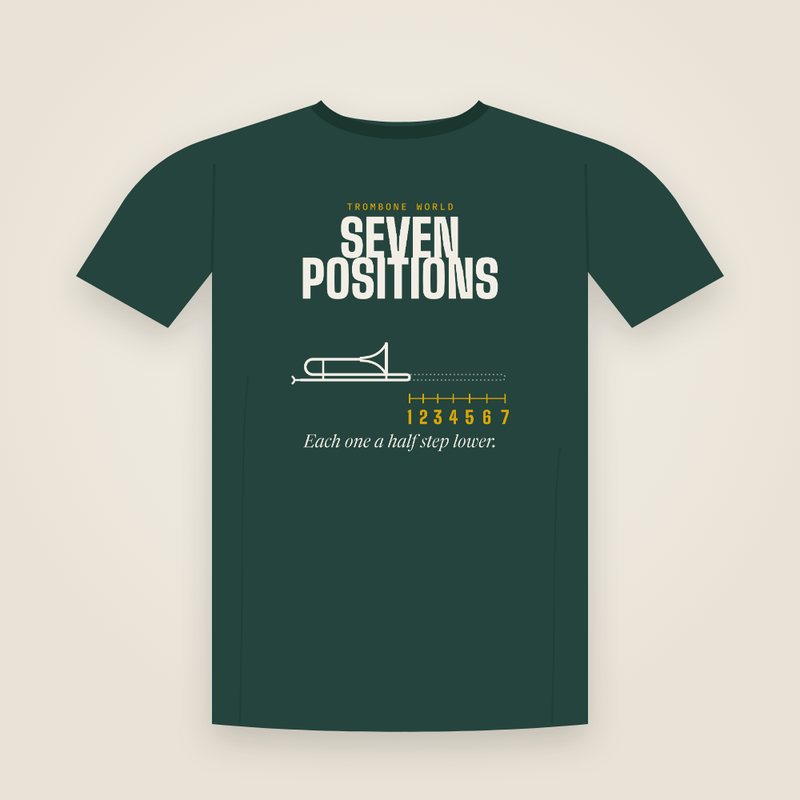 Seven Positions Tee: forest green