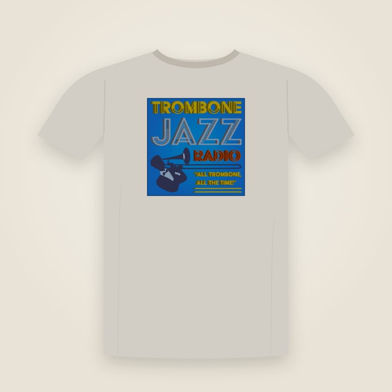 Trombone Jazz Radio Tee: light heather